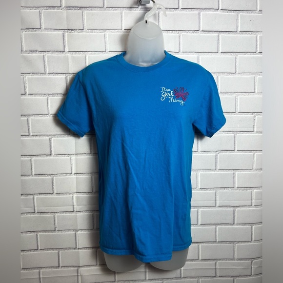 Girls short sleeve blue t-shirt /size S - Picture 4 of 8
